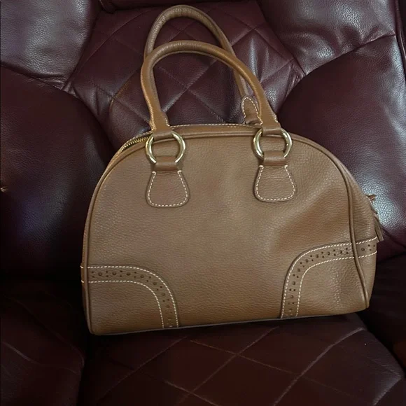 Dooney & Bourke Brown Leather Handbag - Picture 3 of 5